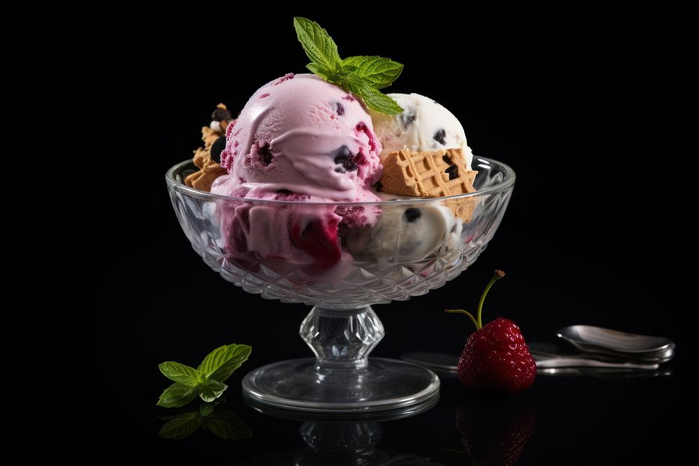 Dessert gelato sundae cream. AI generated Image by rawpixel.