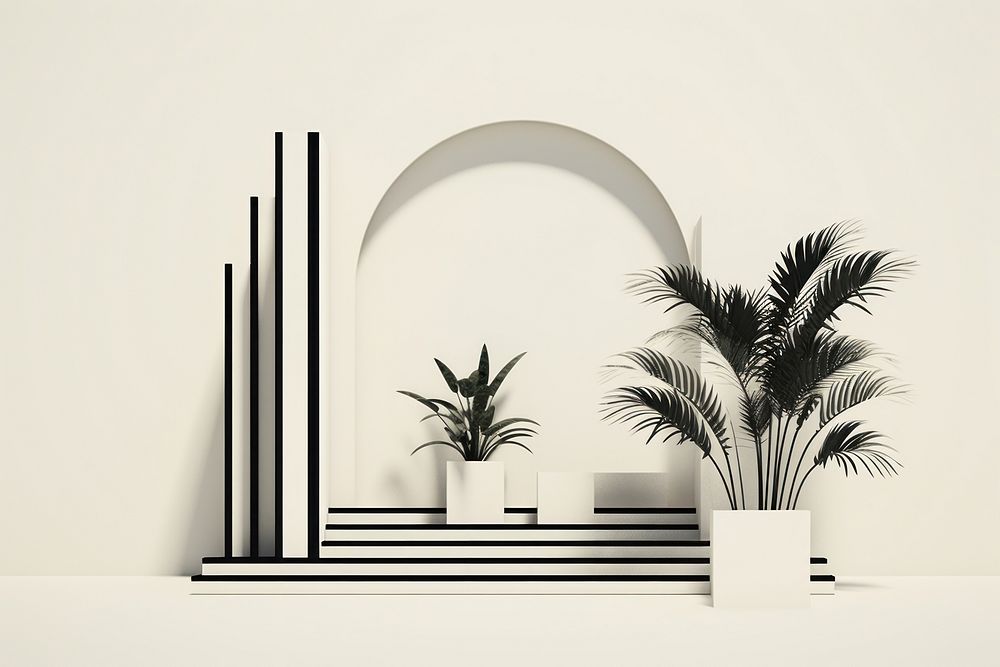 Architecture indoors plant wall. AI generated Image by rawpixel.