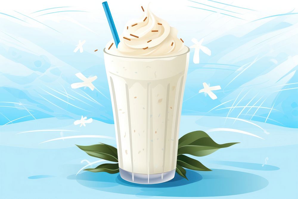 Milkshake smoothie dessert dairy. AI generated Image by rawpixel.