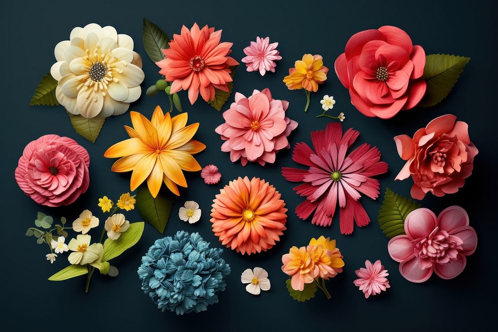 Flower graphics petal plant. AI generated Image by rawpixel.