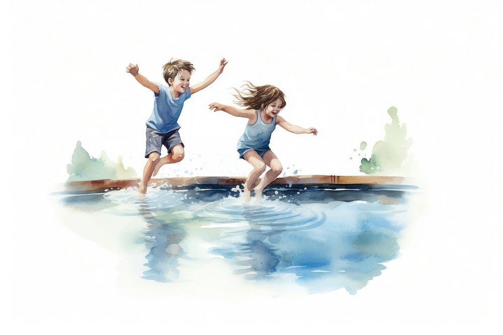 Outdoors jumping sports summer. AI generated Image by rawpixel.
