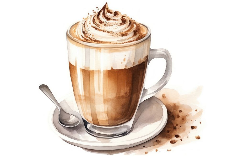 Dessert coffee latte drink. AI generated Image by rawpixel.