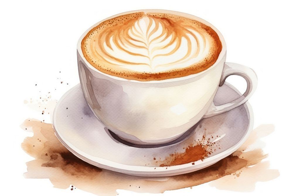 Coffee saucer latte drink. AI generated Image by rawpixel.