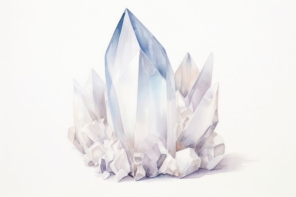 Crystal mineral quartz creativity. AI generated Image by rawpixel.