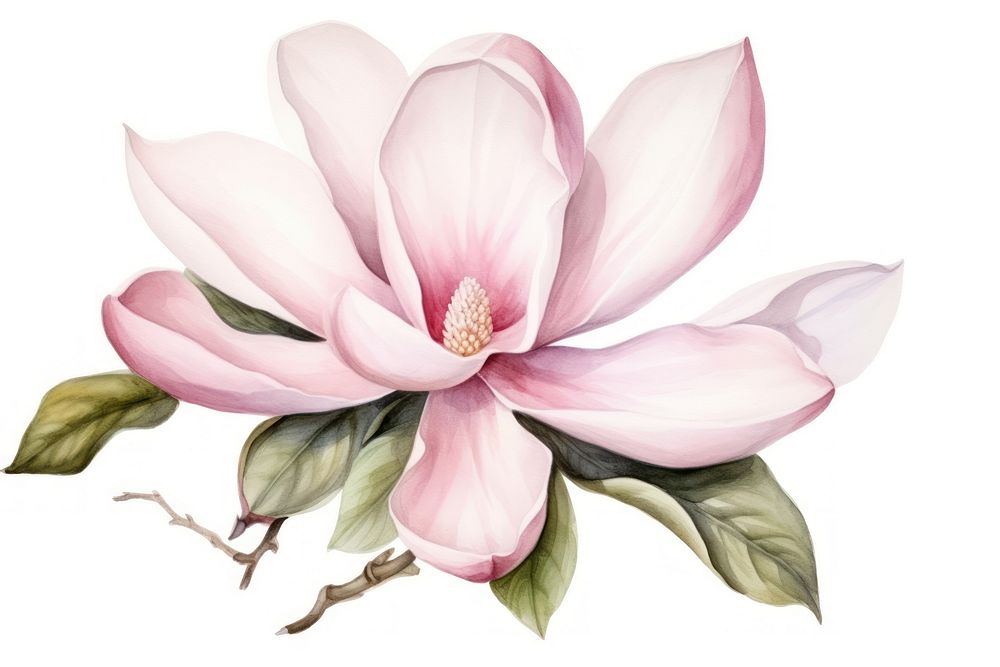 Blossom flower magnolia petal. AI generated Image by rawpixel.