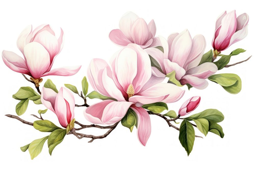 Blossom flower magnolia plant. AI generated Image by rawpixel.