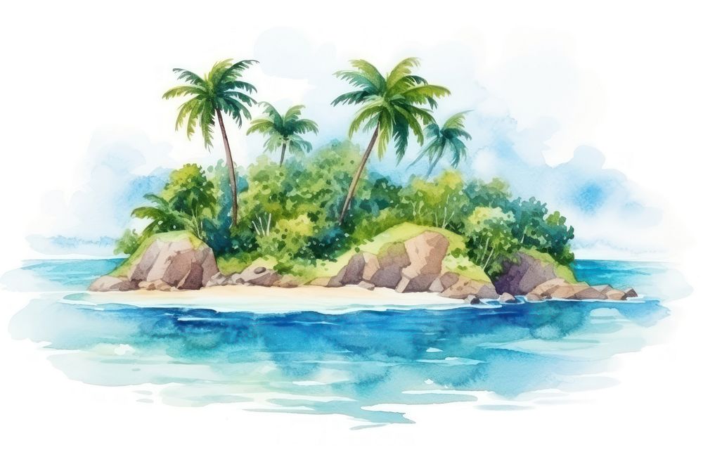 Island outdoors tropical tropics. AI generated Image by rawpixel.