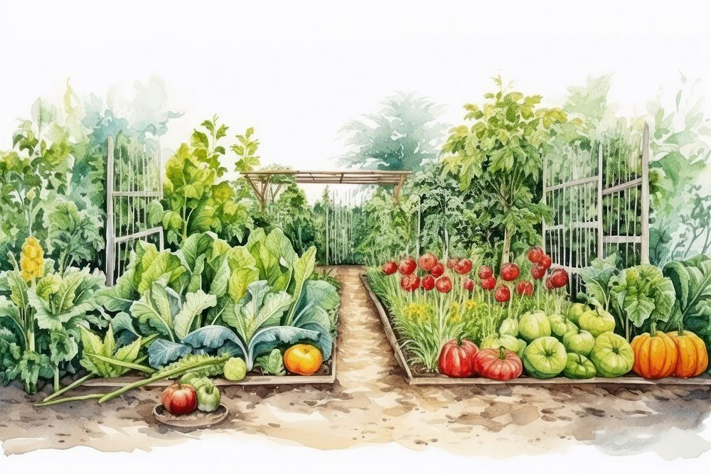 Vegetable garden outdoors nature. 