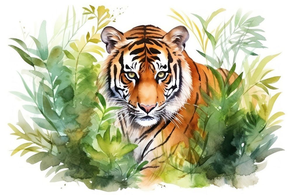 Tiger wildlife animal mammal. AI generated Image by rawpixel.