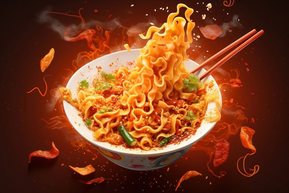 Noodle food meal dish. AI generated Image by rawpixel.