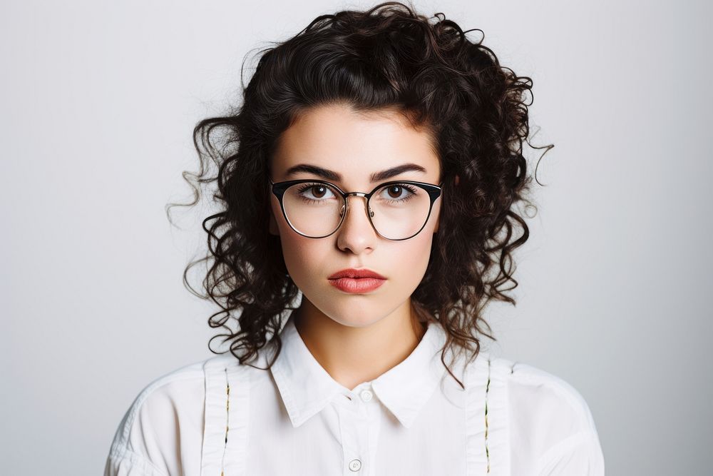 Glasses portrait adult photo. AI generated Image by rawpixel.