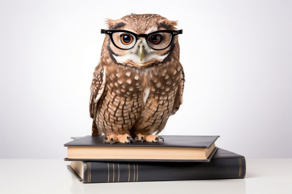 Glasses book owl publication. AI generated Image by rawpixel.