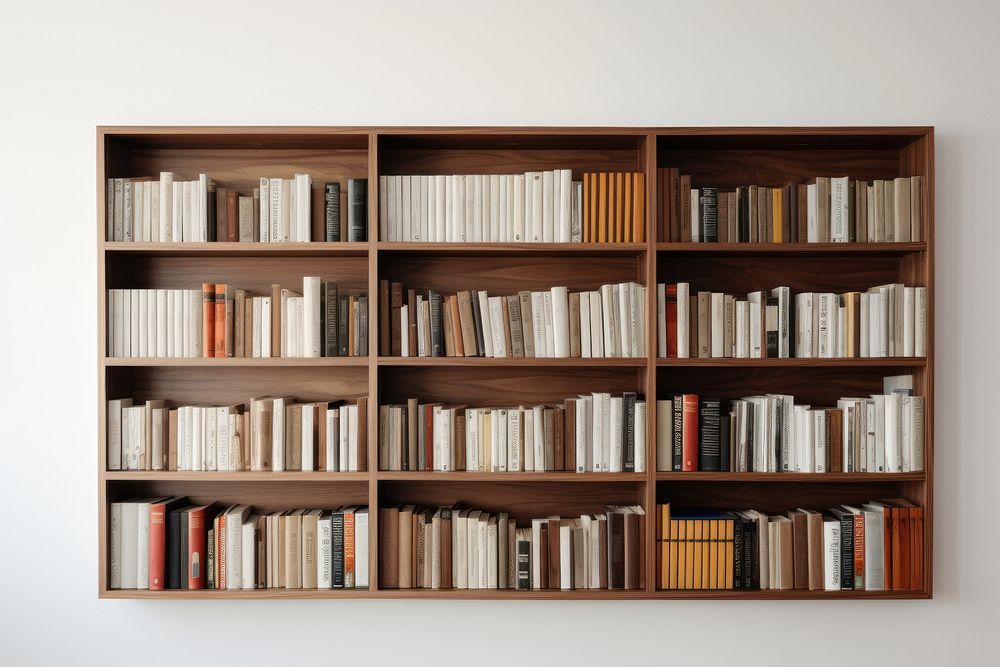 Shelf bookshelf furniture bookcase. AI | Free Photo - rawpixel