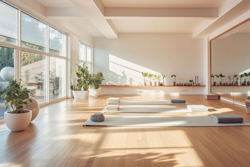 Architecture flooring building pilates. AI generated Image by rawpixel.