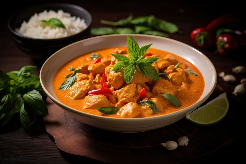 Curry dish plate food. AI generated Image by rawpixel.