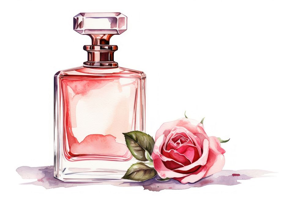 Perfume bottle rose cosmetics. AI generated Image by rawpixel.