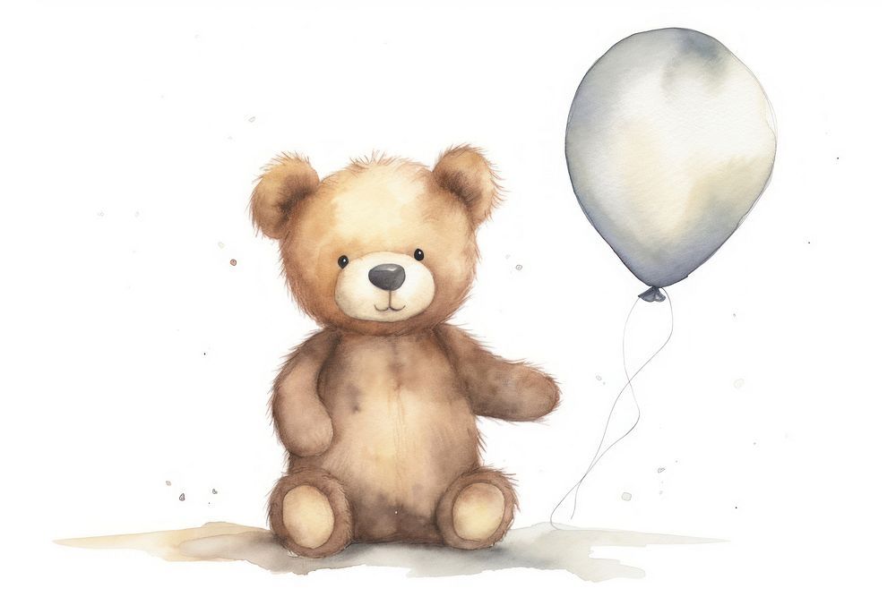 Balloon cute bear toy. AI generated Image by rawpixel.