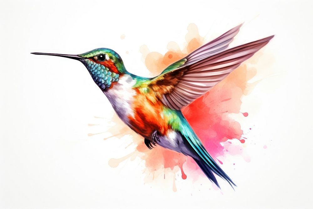 Hummingbird animal beak creativity. AI generated Image by rawpixel.