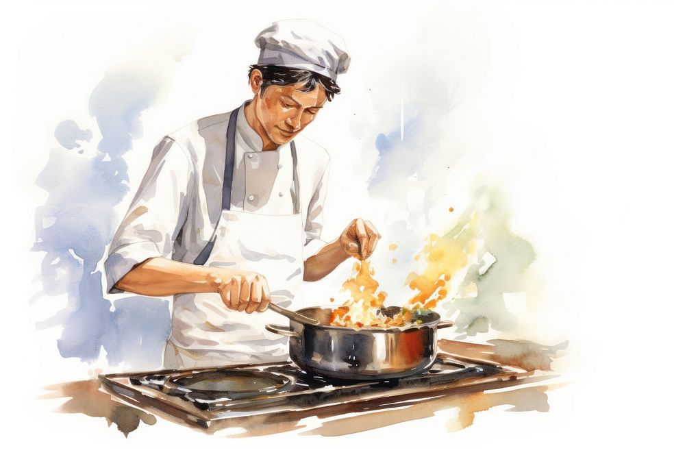 Cooking kitchen adult chef. AI generated Image by rawpixel.