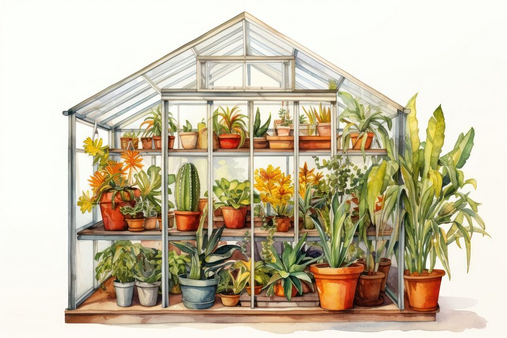 Greenhouse plant gardening architecture. AI generated Image by rawpixel.