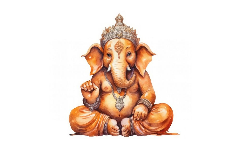 White background representation creativity elephant. AI generated Image by rawpixel.