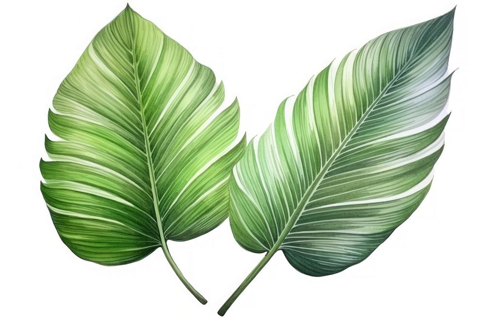 Plant leaf art white background. AI generated Image by rawpixel.