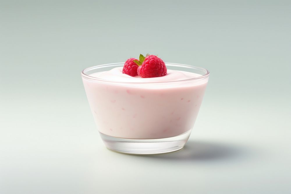 Raspberry dessert yogurt fruit. AI generated Image by rawpixel.