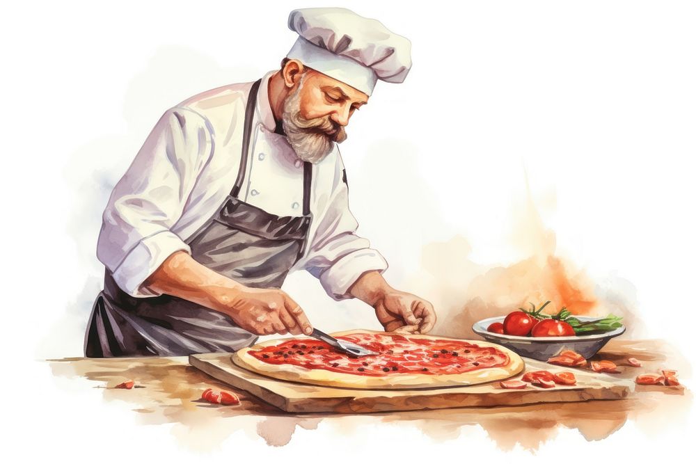 Pizza chef adult food. AI generated Image by rawpixel.