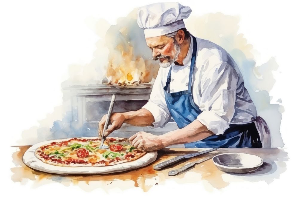 Pizza chef cooking adult. AI generated Image by rawpixel.