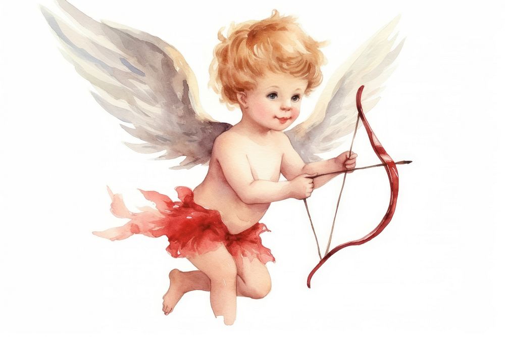 Cupid baby toy white background. AI generated Image by rawpixel.