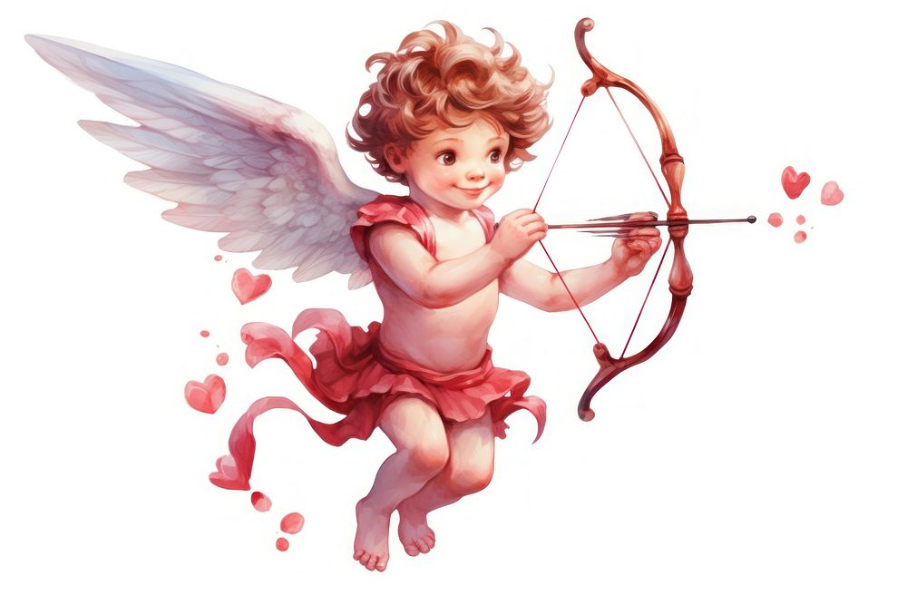Cupid white background representation creativity. AI generated Image by rawpixel.