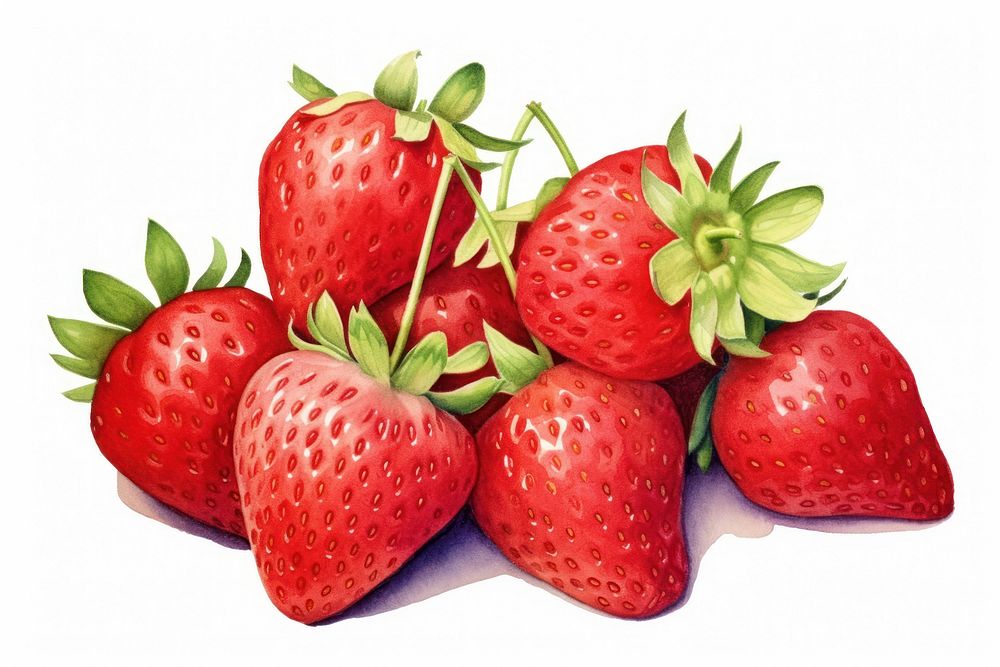 Strawberry berries fruit plant. AI generated Image by rawpixel.