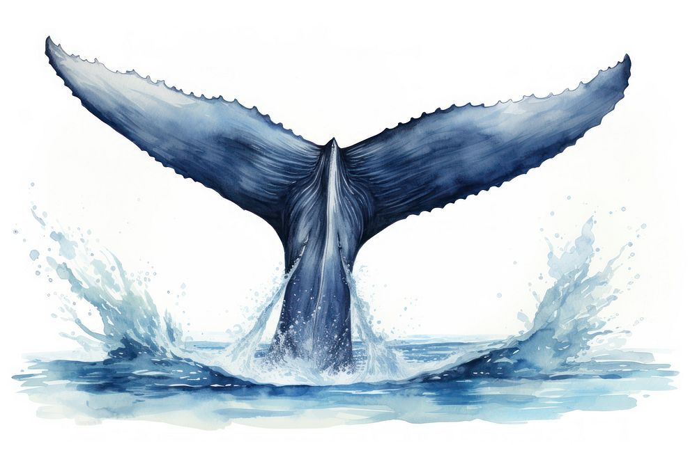 Whale animal fish tail. AI generated Image by rawpixel.