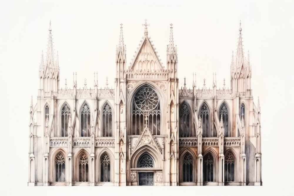Architecture building spirituality catholicism. AI generated Image by rawpixel.