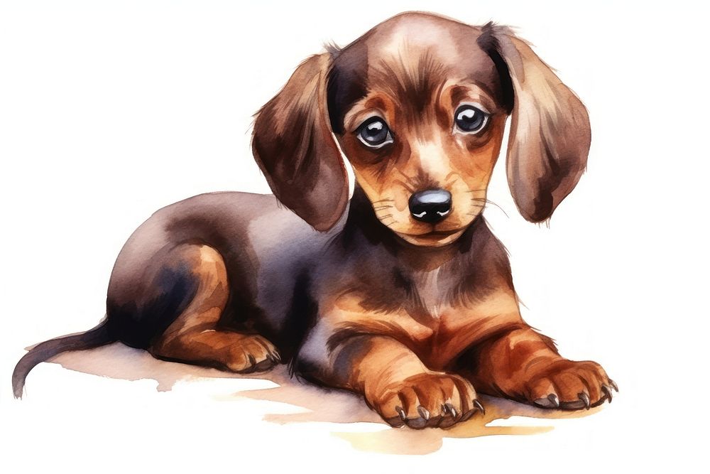 Puppy dachshund animal mammal. AI generated Image by rawpixel.