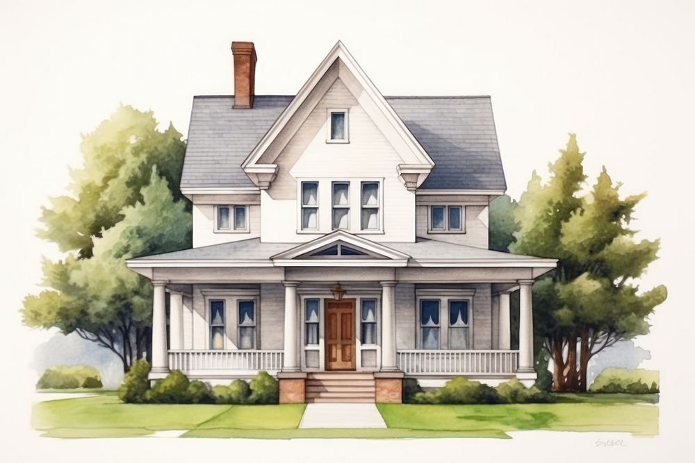Architecture building cottage house. AI generated Image by rawpixel.