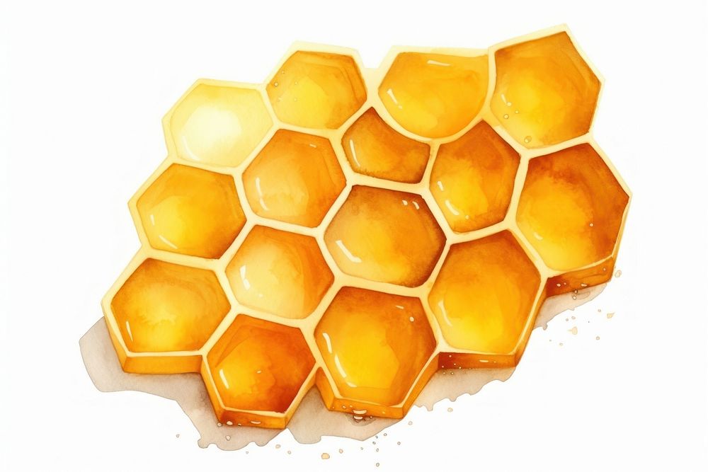 Honeycomb white background apiculture freshness. 