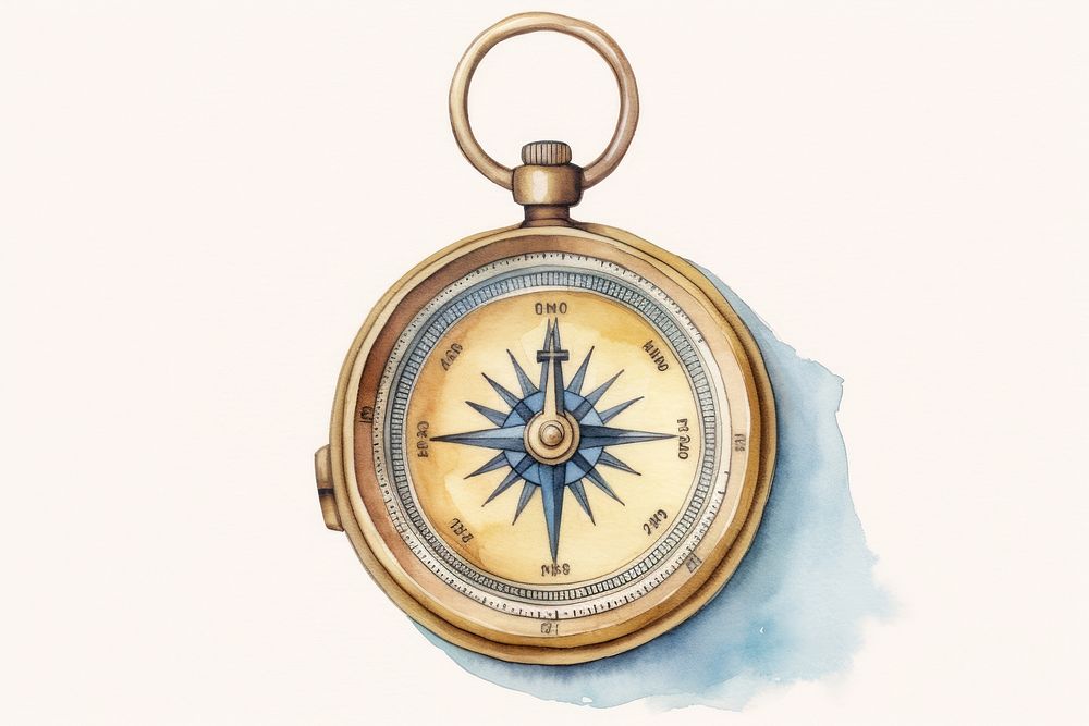 Compass locket old accessories. AI generated Image by rawpixel.