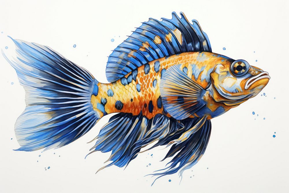 Fish animal underwater creativity. AI generated Image by rawpixel.