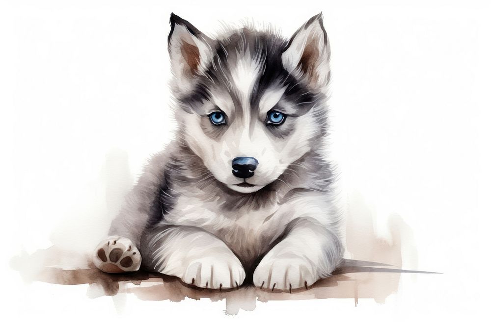 Puppy mammal animal husky. AI generated Image by rawpixel.