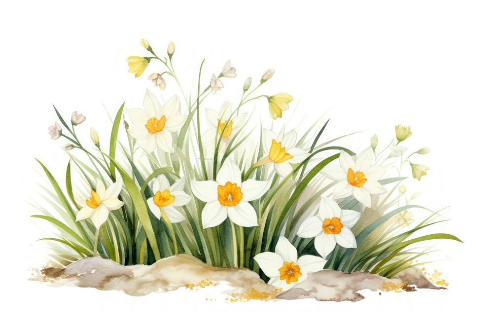 Daffodil flower plant daisy. AI generated Image by rawpixel.