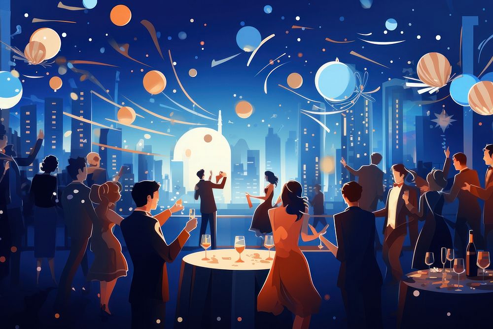 Party adult fun togetherness. AI generated Image by rawpixel.