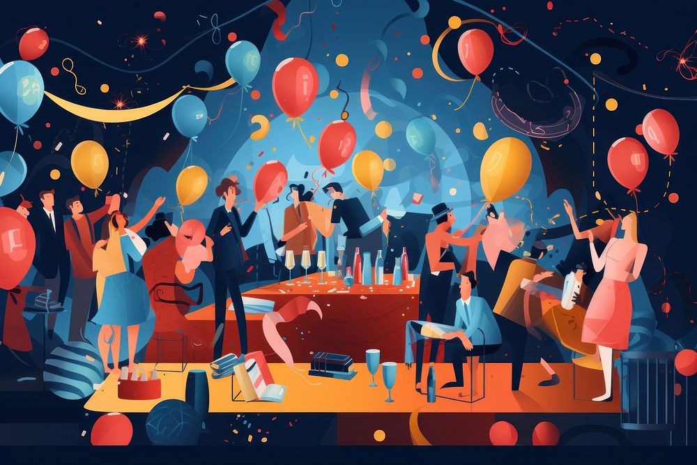 Party balloon adult fun. AI generated Image by rawpixel.