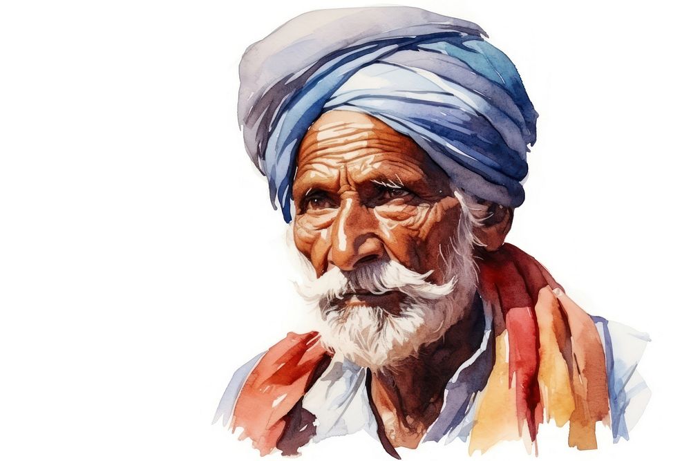 Portrait turban photography creativity. AI generated Image by rawpixel.