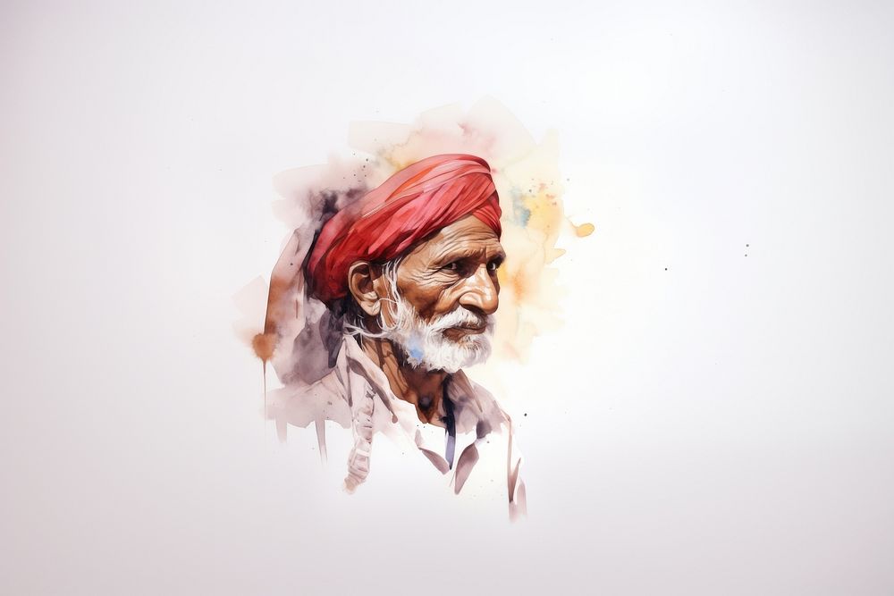 Portrait turban art photography. AI generated Image by rawpixel.