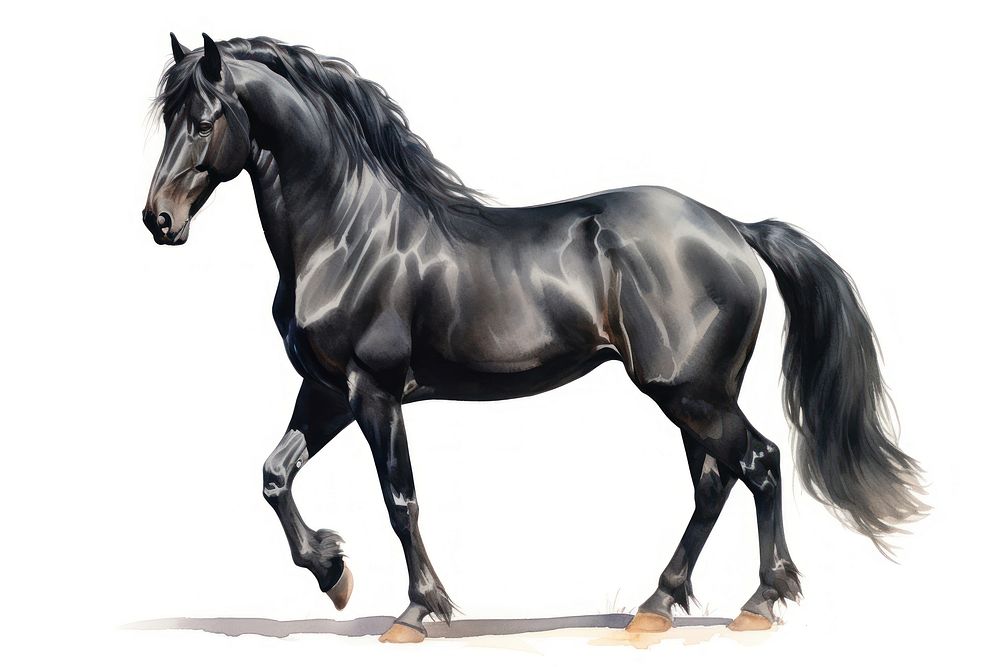 Horse stallion standing animal. AI generated Image by rawpixel.