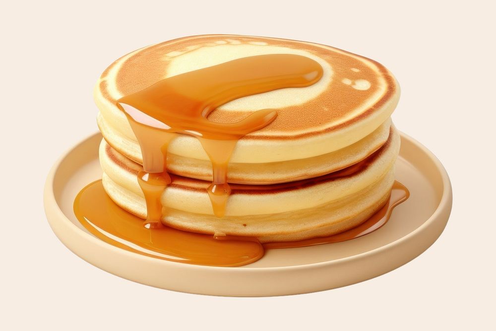 Dessert pancake plate food. AI generated Image by rawpixel.