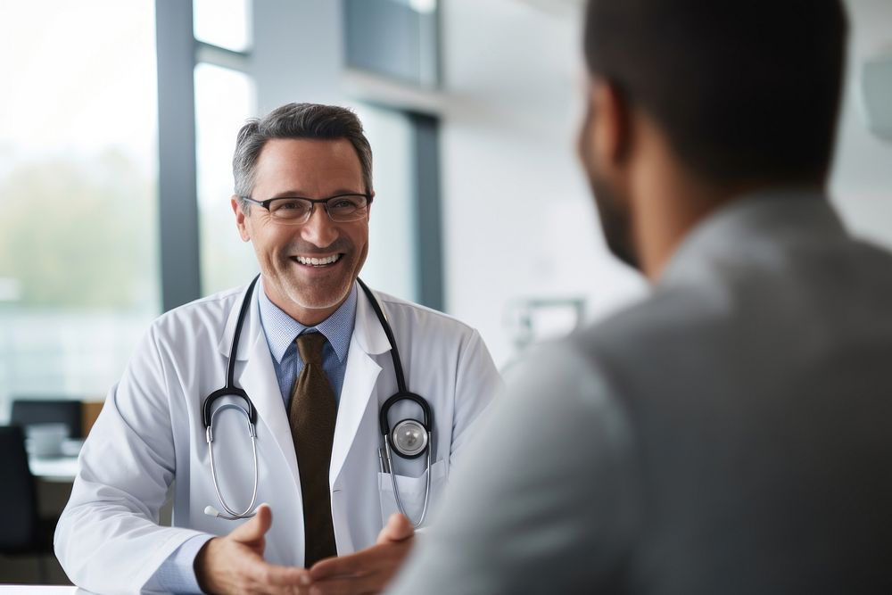 Doctor stethoscope patient talking. AI generated Image by rawpixel.