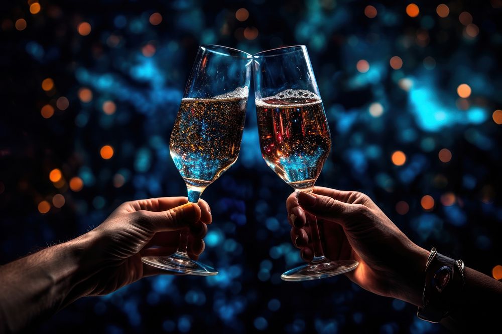 Glass celebration drink party. AI generated Image by rawpixel.