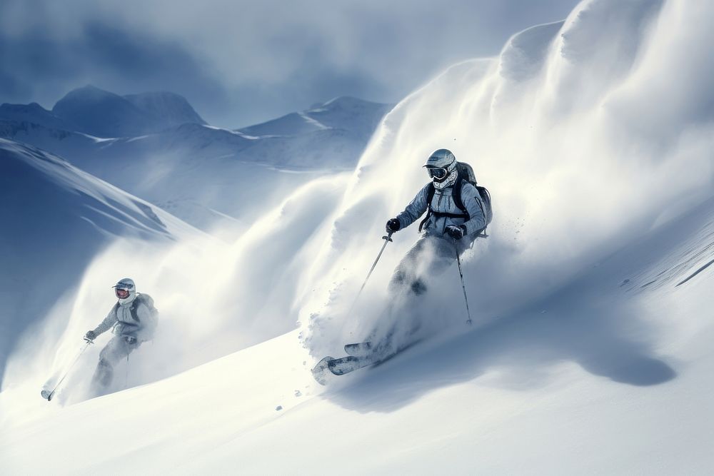 Sports snow outdoors skiing. AI generated Image by rawpixel.